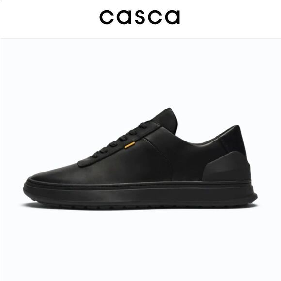 NEW Casca Avro Black Leather 3D Printed Premium Waterproof Sneaker Size 39/24.5 - Picture 2 of 16